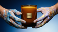 VEMOT Workroom candle in painter's studio setting